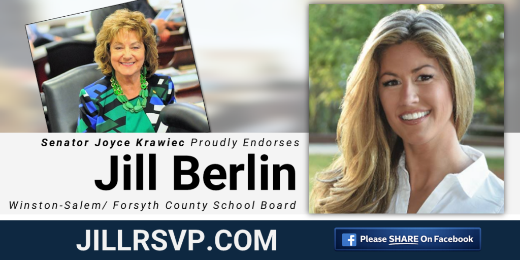 Senator Krawiec Endorses Jill Berlin for School Board